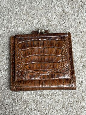 Brahmin Croc Embossed Leather Wallet